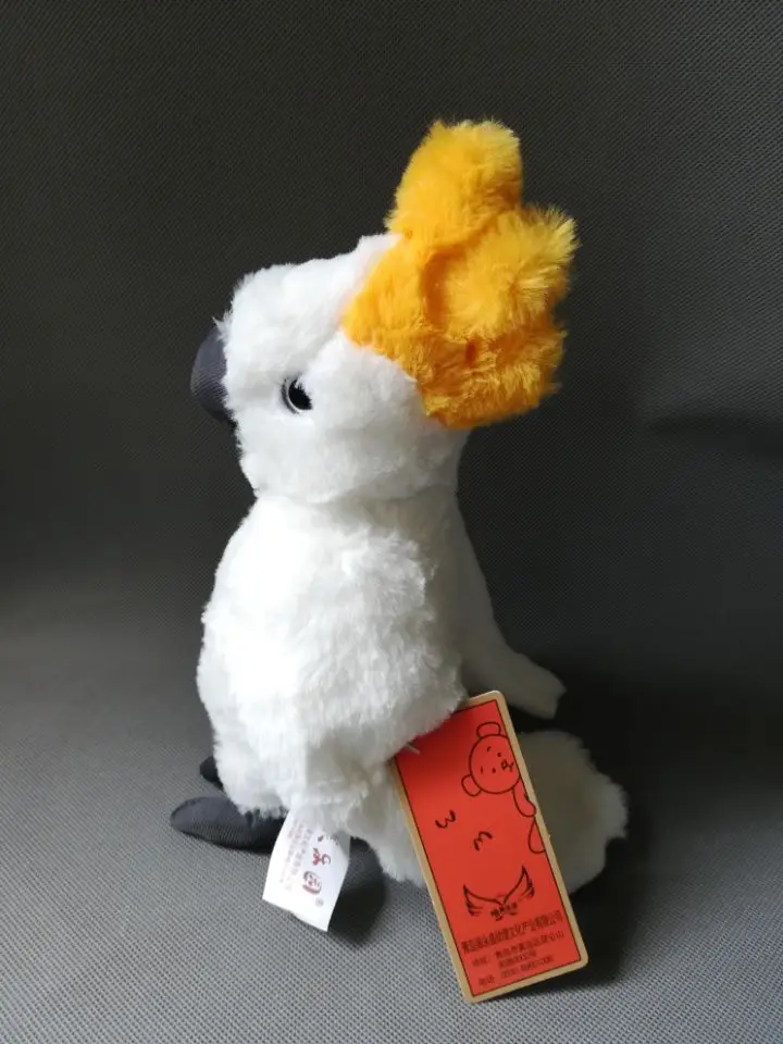 lovely white parrot plush toy about 26cm cockatoo parrot bird soft doll birthday gift h0702