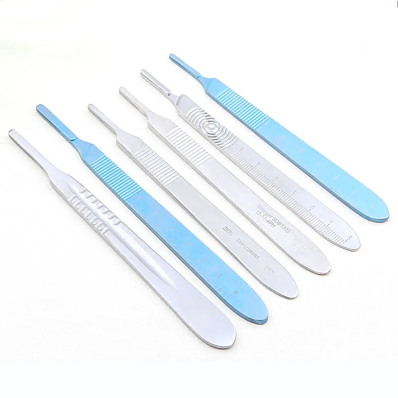 Stainless Steel Knife Handle Blade Holder,Surgical Knife Handle Cosmetic Surgery Tool Handle