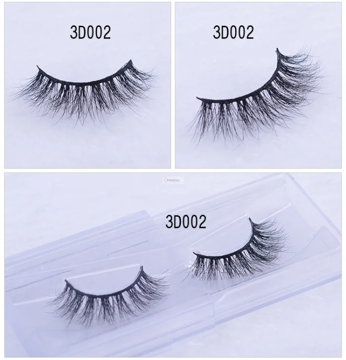 1 pair mink eyelash 3d Eyelashes Full Strip False eye Lashes hand made extension nature style makeup accessories