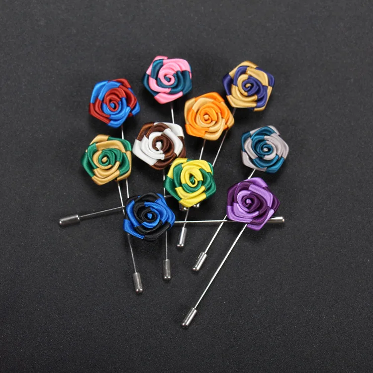 Free shipping , 20 pcs/lot , Men's Rose Flower Lapel pin, Flower Lapel pin stick, Corsage, Valentines day gift