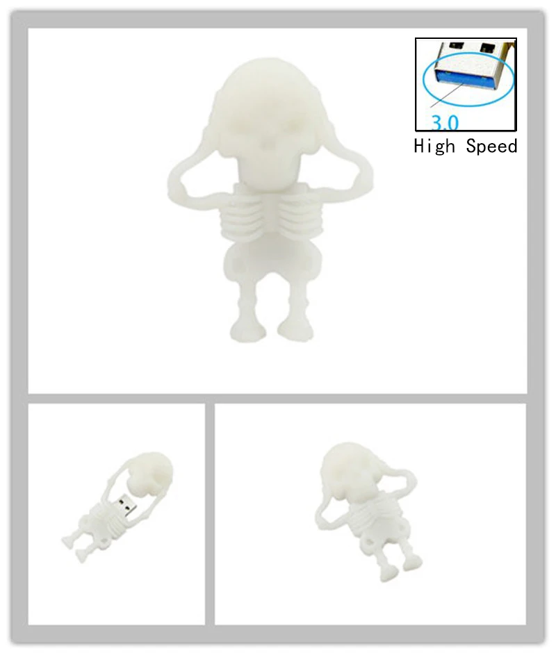Usb 3.0 Pendrive 64GB Kreatif, USB Pen Drive Tengkorak Kartun, Pendrive Tengkorak, USB Flash Drive 64GB/32GB/16GB/8GB/4GB,U Disk