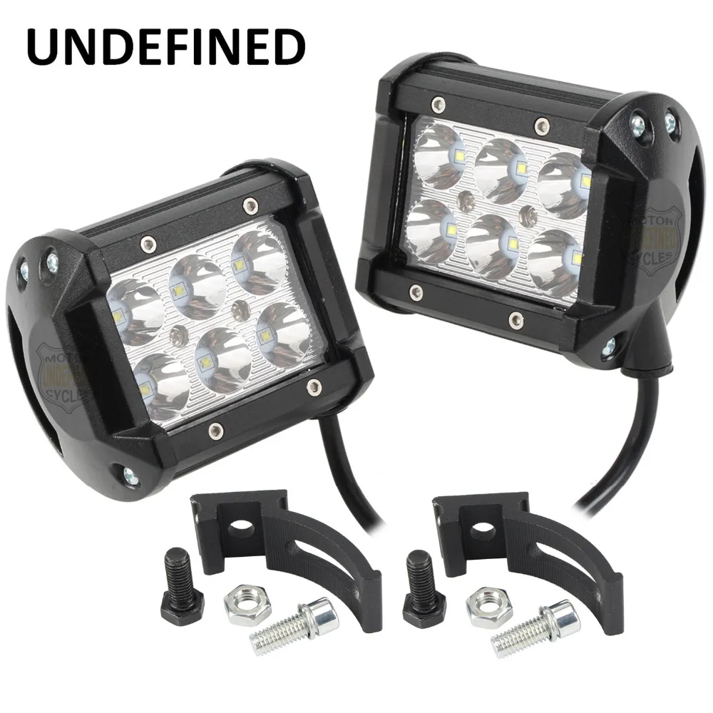 

2pcs Motorcycle Spot Light 6 LED Highway Crash Bar Driving Work Spotlight For BMW F650CS F650GS F800R F800ST S1000RR Truck Cars