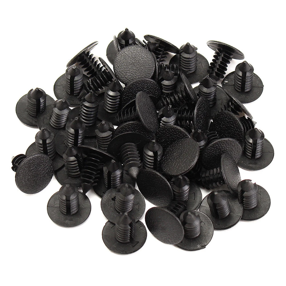 50Pcs Universal Car Fender Bumper Rivet Clip Fastener 9mm Gray Plastic Door Fender Bumper Shield Retainer Push Rivets Clip 2019