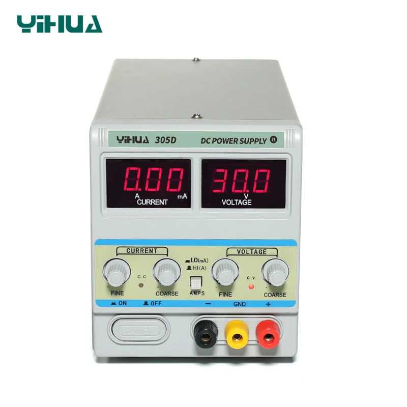 

YIHUA 305D Laboratory Power Supply Adjustable 30V 5A Double LED Digital A MA Conversion Voltage Regulator Linear DC Power Supply