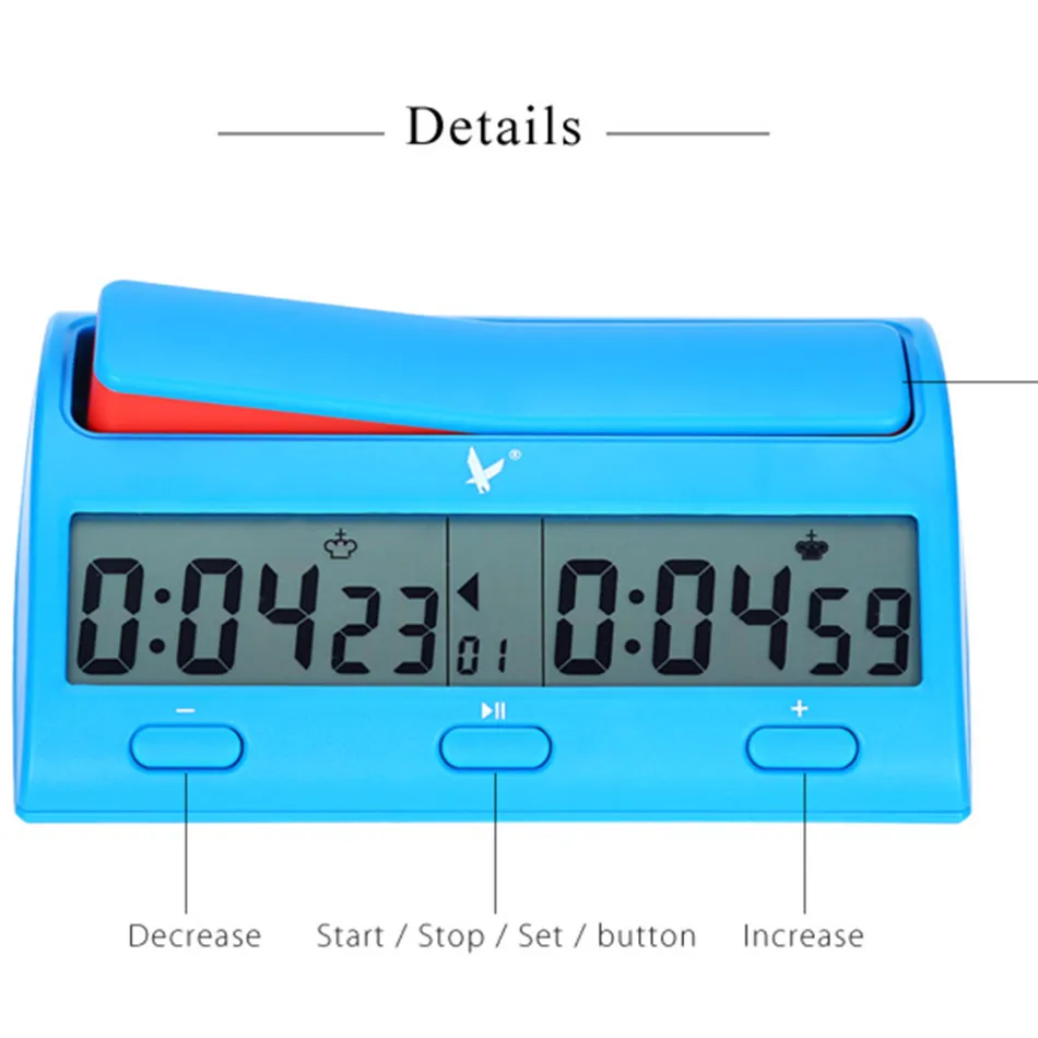 PQ9912 Multifuctional Professional Digital Chess Clock Count Down Timer Novelty Practical Game Competition Count Up Player