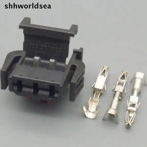 

shhworldsea 5/30/100sets 2.8mm 3P 893971633 auto socket for VW for audi Auto Connector for vehicles equipped