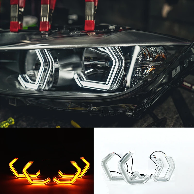 Switchback Concept M4 Iconic Style LED Crystal Angel Eye Kit Eyes Kits for BMW M4 F80 2 3 4 series F30 F31 F32 3GT F34 M2