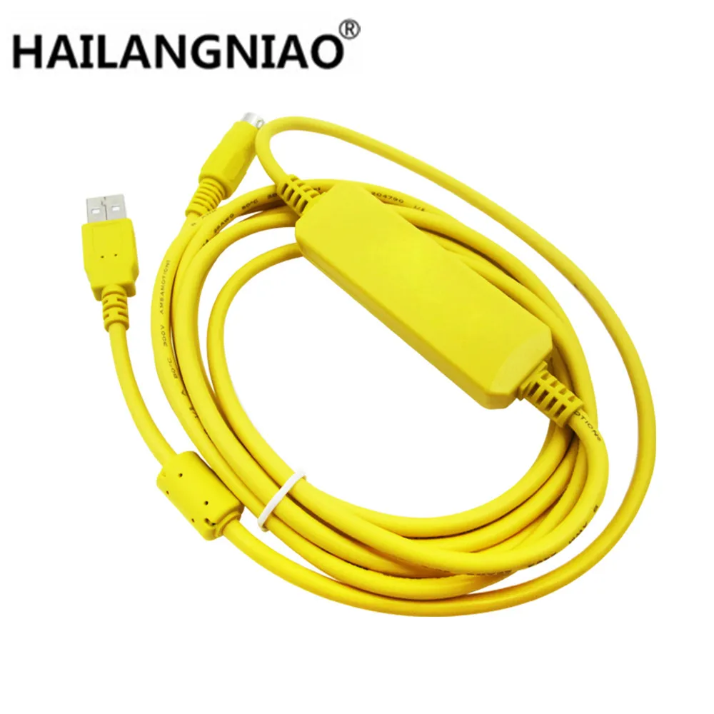 1PCS USB-SC09-FX PLC Yellow Programming Cable SC-09 SC09 FX FX1N / FX2N / FX1S / FX3U PLC programming cable