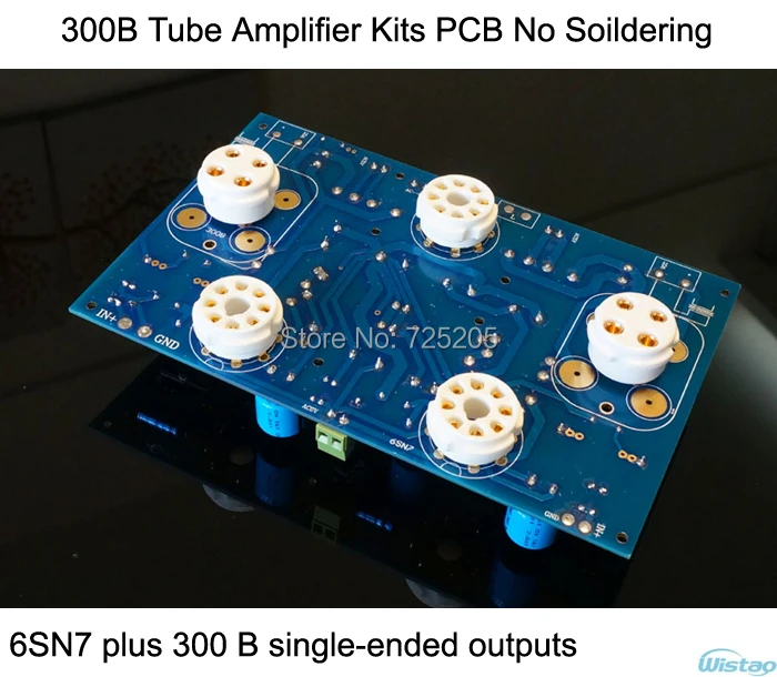 300B Tube Amplifier Kits PCB  No Including Tubes No Soldering 6SN7 Preamp 5U4G Rectifier HIFI Audio DIY