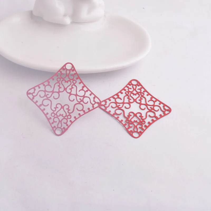 30 Stück AB3027 46*52mm Quadratische Charms Filigrane Hohle Verbindungsstücke DIY Schmuckteile – Detail 12