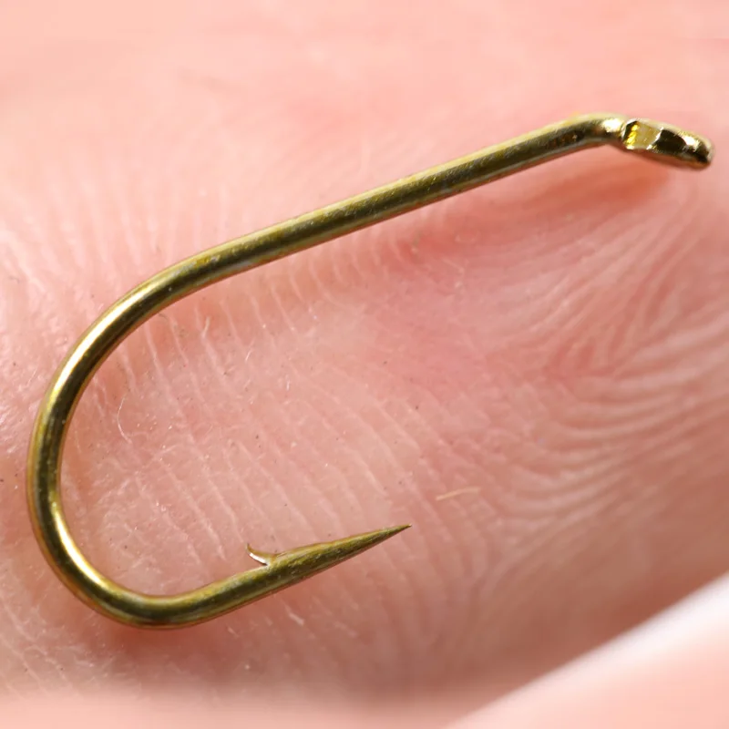 Bimoo 50pcs Fly Fishing Wet Fly Hook 2X Strong Wire Nymph Hook Bronze Finish Fly Tying Material Size #8 #10 #12 #14 #16 #18 #20