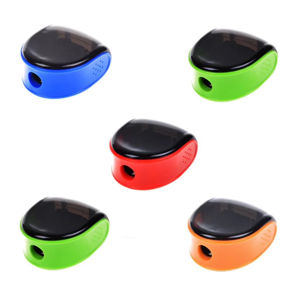 5 PCS Random Color Plastic Manual Pencil Sharpener