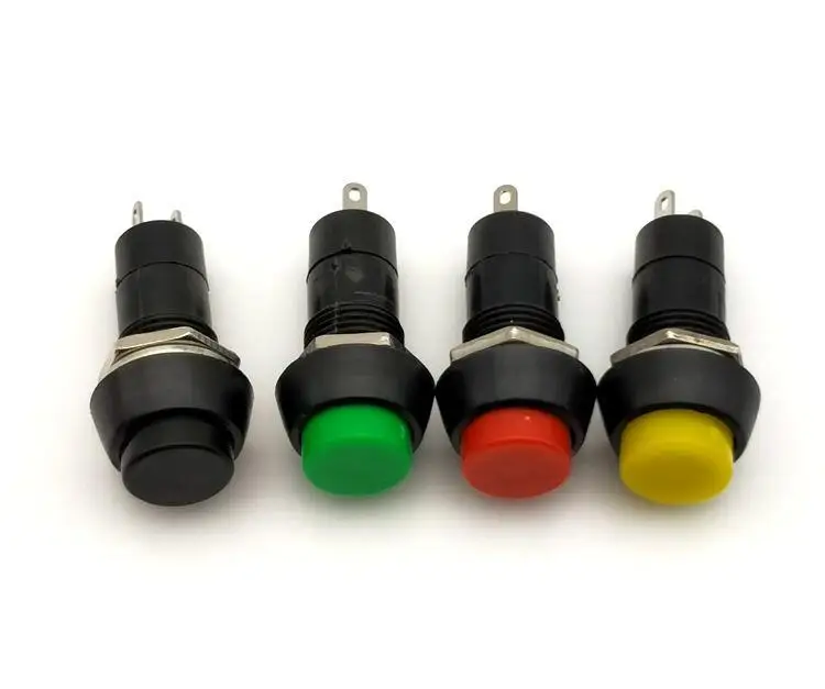 10pcs PBS-11B round momentary small button switch mounting hole 12MM Plastic Push Button Switch 3A AC250V