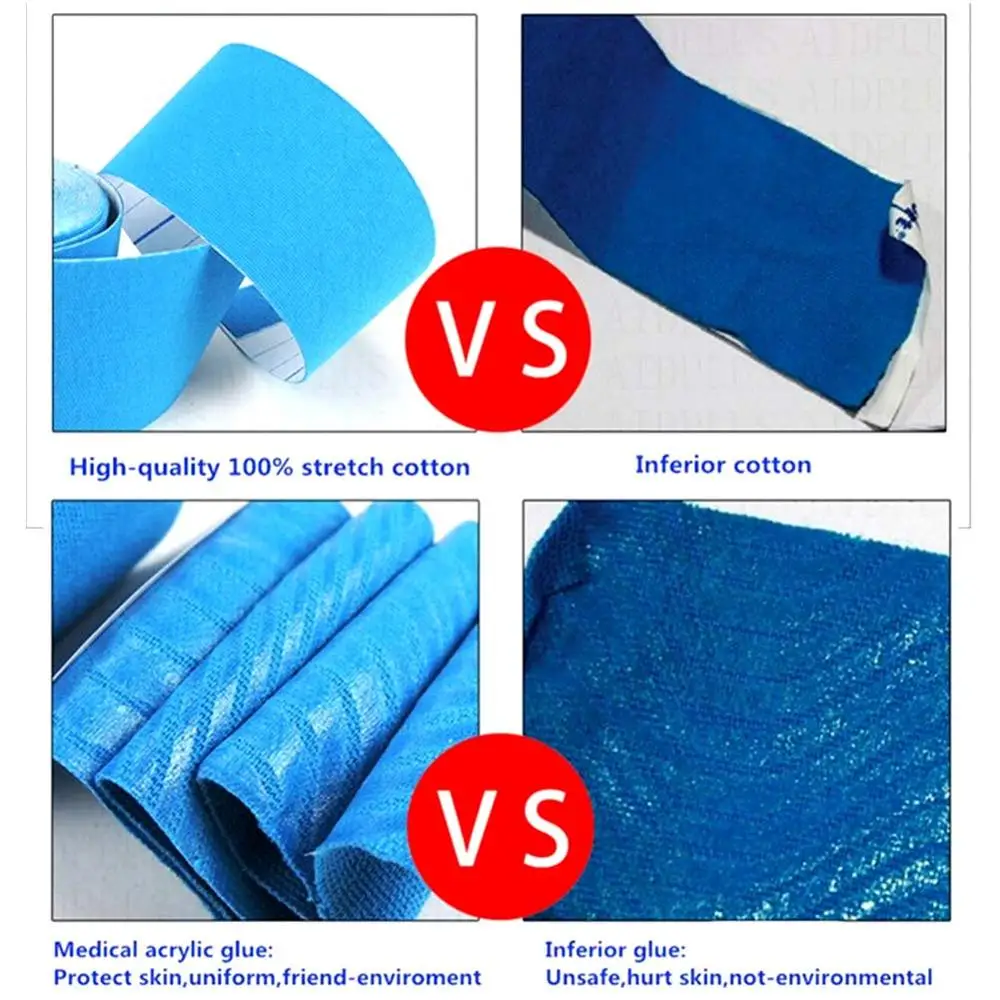 Kinesiology Tape Extra Wide 4 inch x 16.4 feet Roll Athletic Elastic Bandage for Pain Relief, Muscle Support, Recovery