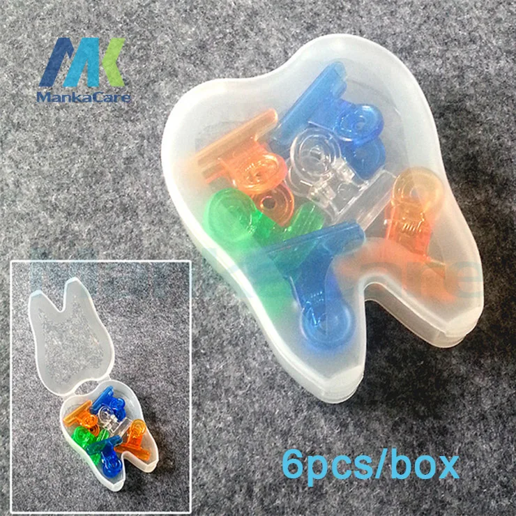 Mini Teeth type box plastic clip Top Quality Office Accessories Home/School Stationery With Dental Shape Box dental gift