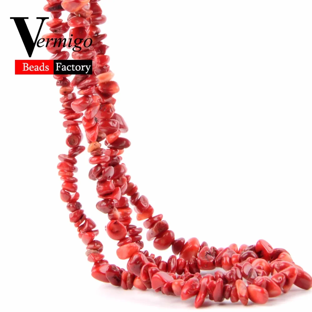 Natural Stone Beads Irregular Red Coral Gravel Chip Beads For Jewelry Making 3-5-8-12mm Diy Bracelet Fashion Jewellery Wholesale