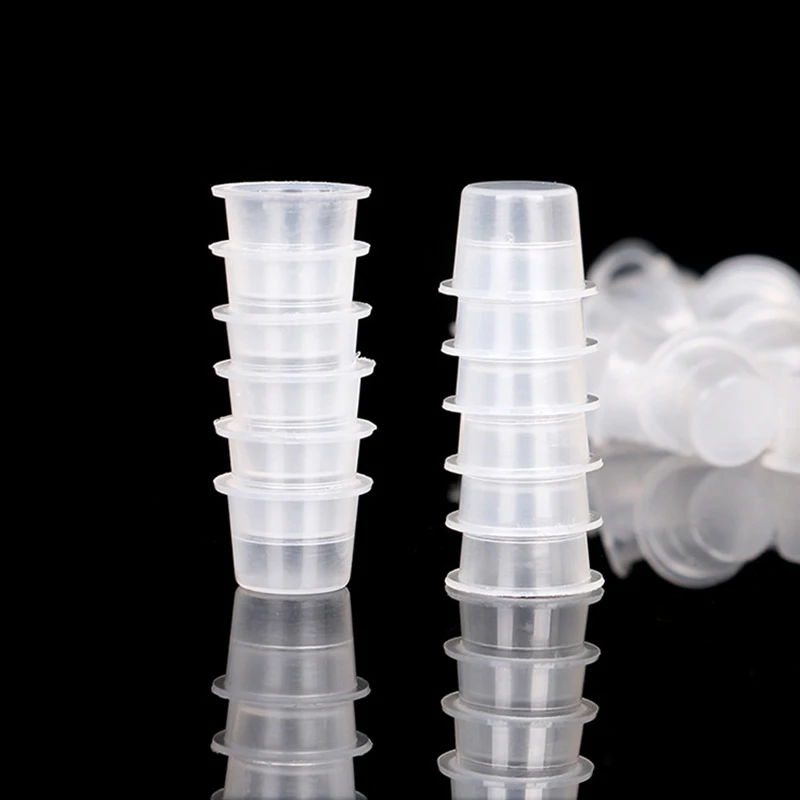 500/1000 PCS Plastic Disposable Microblading Tattoo Ink Cups S/M/L Permanent Makeup Pigment Clear Holder Container Cap