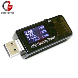 6-in-1 USB Safety Tester Power-off Protection LCD Digital Voltmeter Ammeter Battery Capacity Indicator Current Voltage Meter