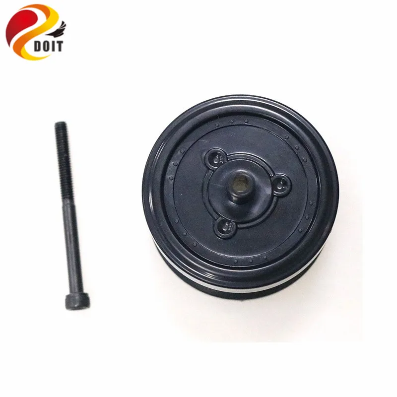 Pneu/pneu de roda de rolamento de plástico preto com acoplamento de parafuso m4 para chassi de tanque caterpillar brinquedo rastreado com 10 unidades/pacote