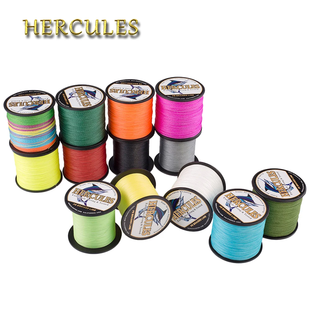 Hercules Fishing Line 4 Strands 300M PE Braided Wire Pesca Multifilament 6-100LB Sea Saltwater Carp Fishing Cord Cast Freshwater