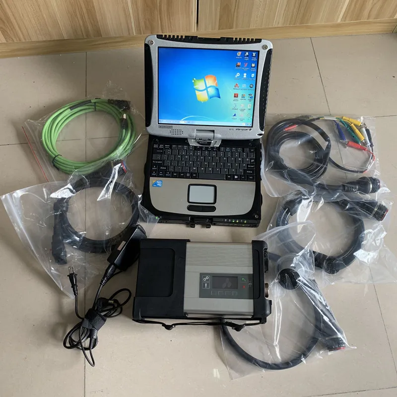 

WIFI Sd Connect 5 Mb Star Diagnostic Tool C5 Laptop CF-19 with Software Newest Version Ssd Full Set Ready to Use