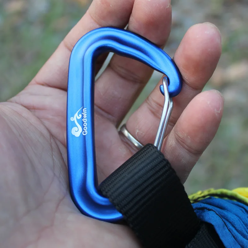 4 pcs for 12KN Aluminum Carabiners Snap Hook Keychain For Paracord ,Hammock Outdoor Activities Hiking Camping 5 Colors