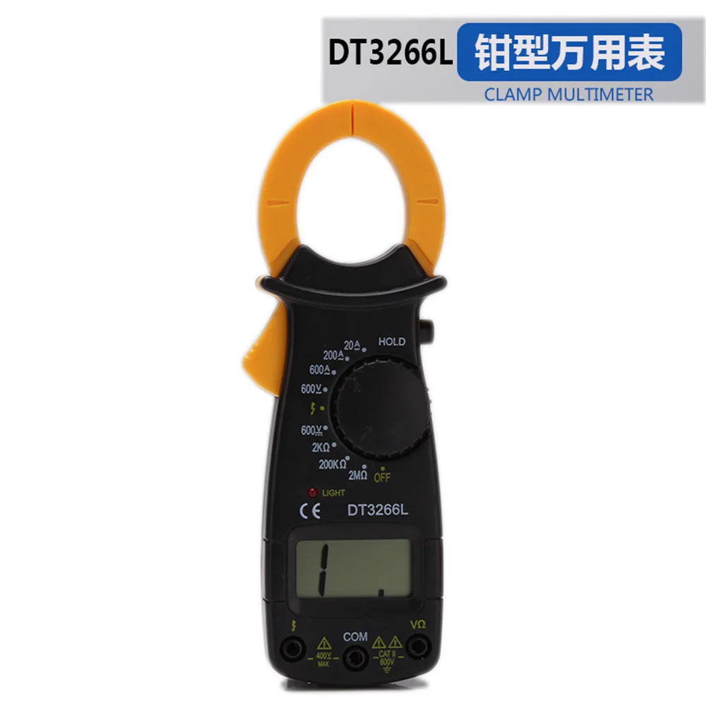 DT3266L clamp meter 3 1/2 digit LCD Digital Clamp Multimeter AC DC Voltage Electronic Tester Meter with Multimeter Pen