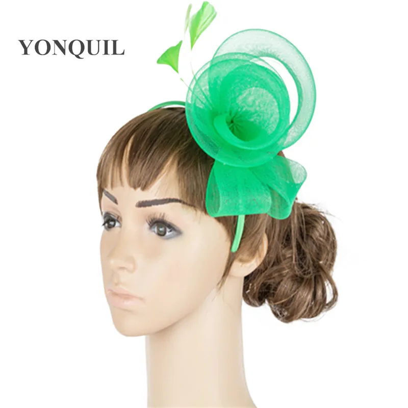 Elegant Fascinator Millinery for Wedding Hair Accessories Bridal Hats Party Headwear Ladies Cocktail Hats Multiple Colors MYQ040