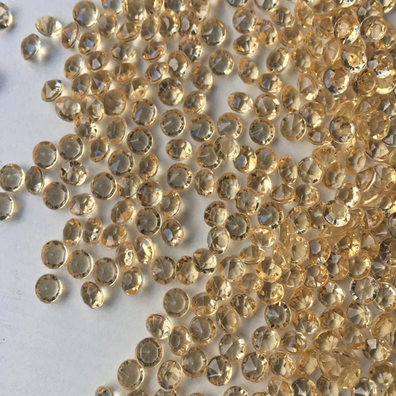 Hot Selling 4.5mm 1000pcs Acrylic Champagne Diamond Beads Table Decoration For Wedding Favors Christmas New Year Showcase