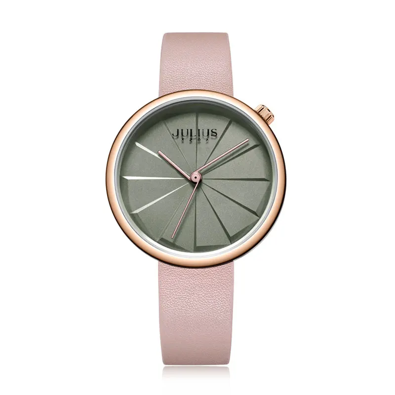 Julius JA-1106 Watch Creative Slice Dial Design New Arrival Watch Women\'s Watch Casual Unique Quartz Stylish Watch Relojes Mujer