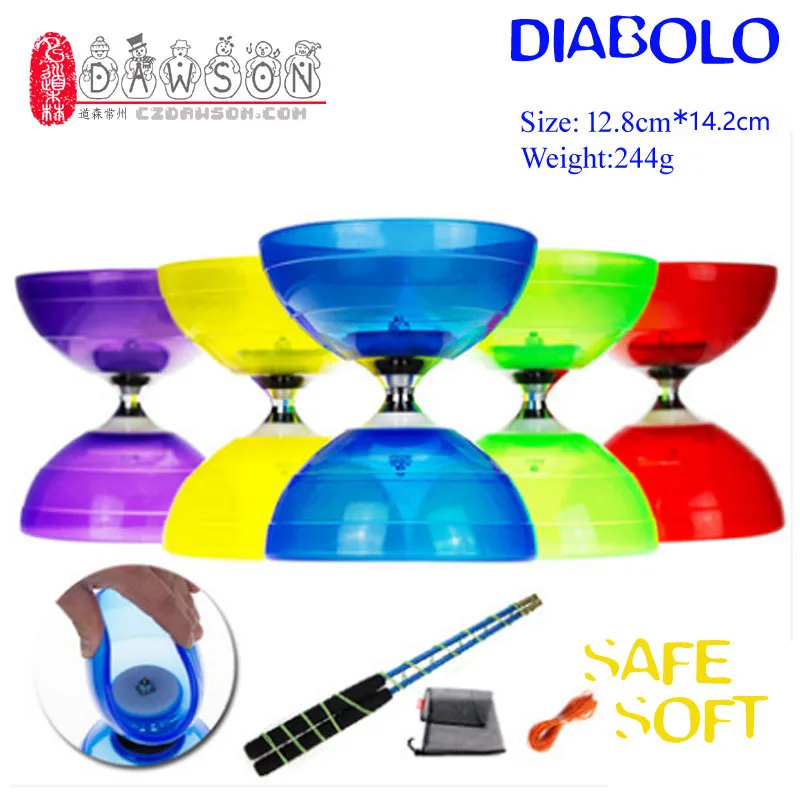 China YOYO Ball Soft Diabolo 1 Or 3 Bearings Set Packing Kongzhu (Dia. 128mm Cup, Sticks, Bag, Spare String)