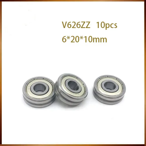 v626z 10pcs V626ZZ V62010 V groove ball bearing 6x20x10mm pulley bearing Triangular groove bearing for spring machine