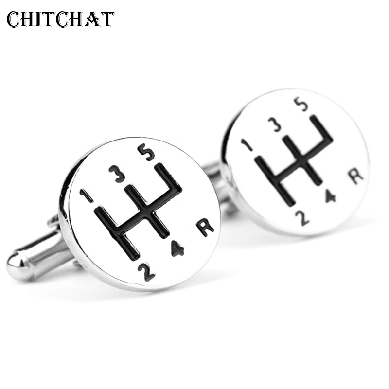 Automotive Transmission Cufflinks Gear Stick Cars Transmission Retro Cuff Mens Wedding Event Accessories Shift Gift