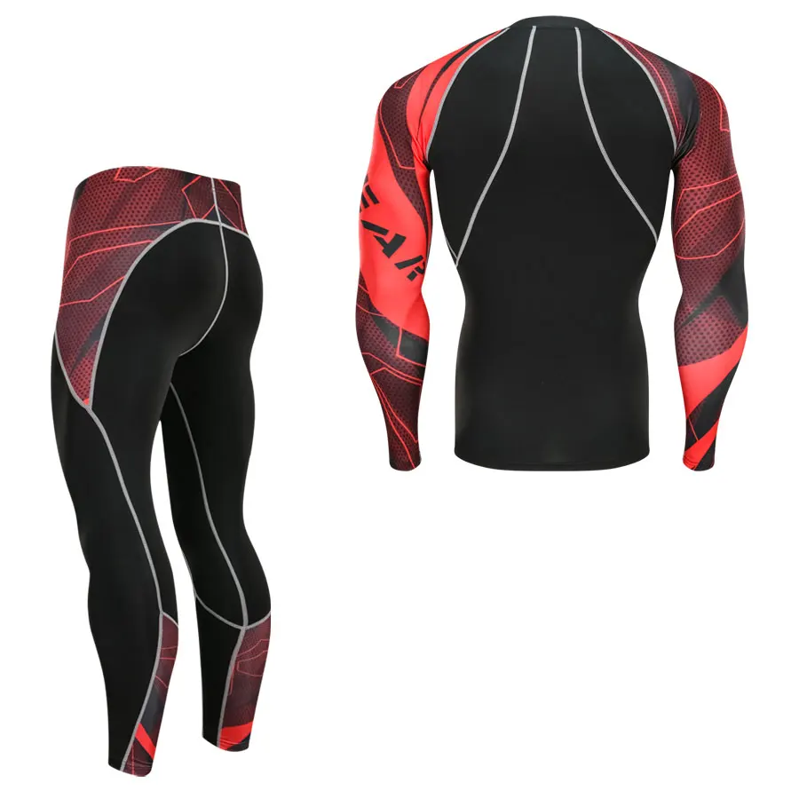 2018 19 Suit Women Sports Women\'s Running Suit Fleece Thermal Underwear Compression Tights Shirt +Training Leggings 2 Piece kit