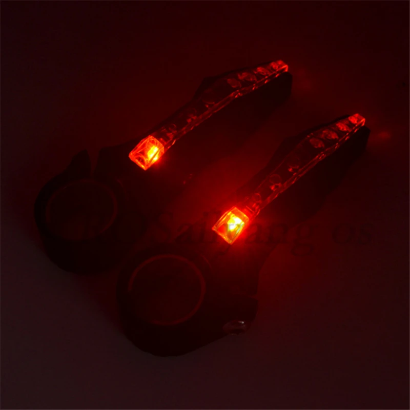 New 2 Pcs Bike Bicycle Handlebar Grips Light Led Bicycle Turn Signal Warning Lamp Safe Cycling Mountain Bike Bicycle Lights