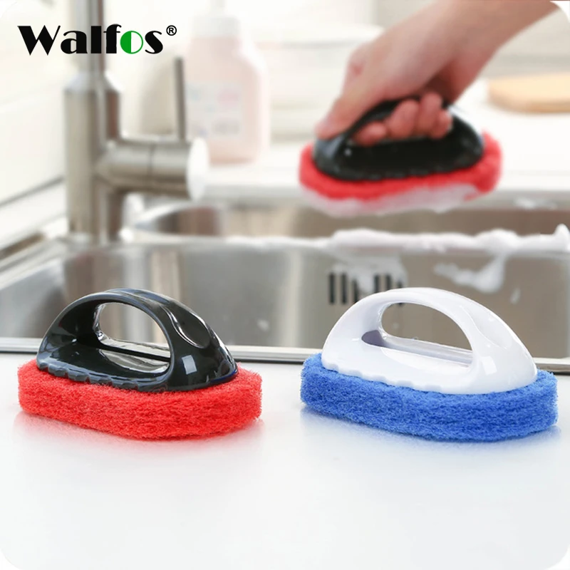 WALFOS 1PC Magic Sponge Eraser Bath Brush Tiles Brush Wash Pot Clean Brush Sponge Bathroom Accessories Kitchen Cleaning Brush