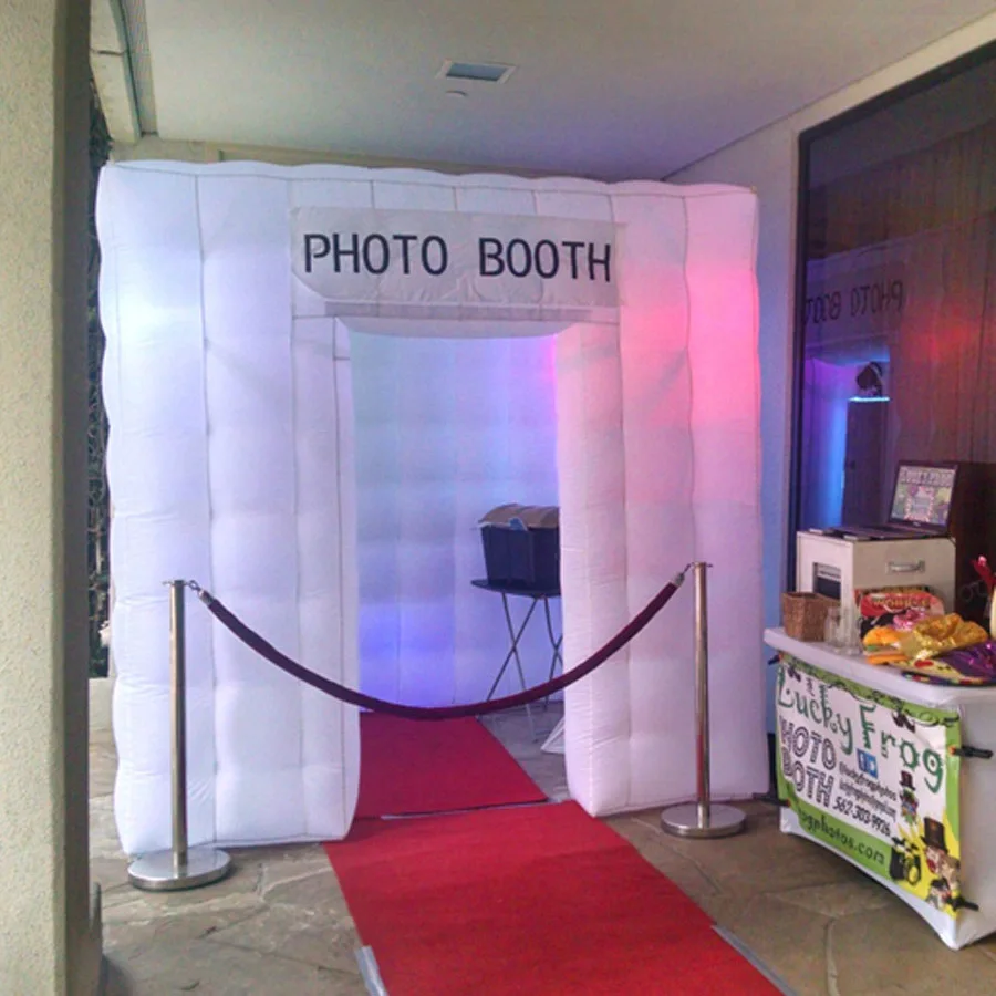 2.4mH Outstanding Led Inflatable Photo Booth Lawn Tent,Digital Private Studio With 