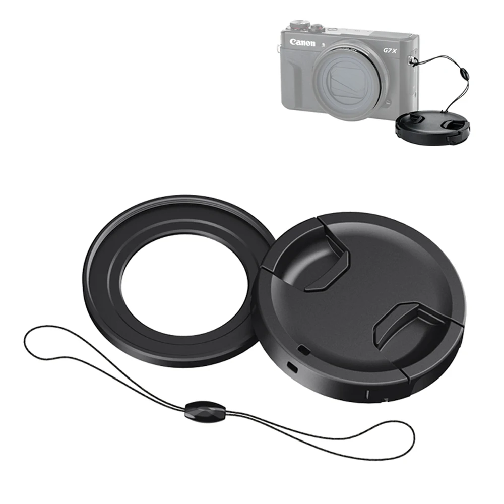 JJC Lens Filter Adapter 49mm Lens Cap with Keeper Kit for Canon PowerShot G5X G7X G7X Mark II G7X Mark III