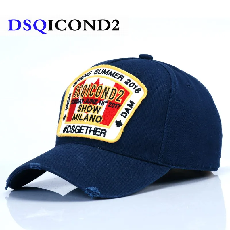 DSQICOND2 Maple Leaf Cotton Baseball Caps DSQ Letters High Quality Cap Men Women Custom Design Logo Berrett Bonnet Homme Dad Hat