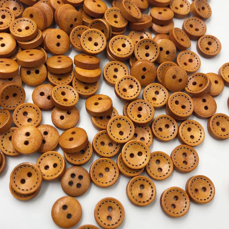 100pcs Mix mini buttons for doll craft scrapbooking wood small buttons 10mm diy crafts Supplies Home Decor WB625