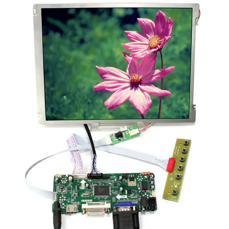 

HD MI VGA DVI Audio lcd controller board NT68676 10.4inch 800x600 Led backlight lcd replace G104SN03 V1