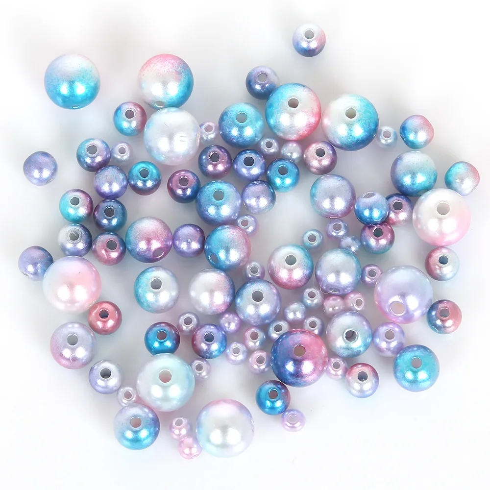 4/6/8/10mm 150-1500pcs Plastic Beads Loose ABS Pearl Beads For Jewelry Making Women's Necklace Bracelet DIY Accessories