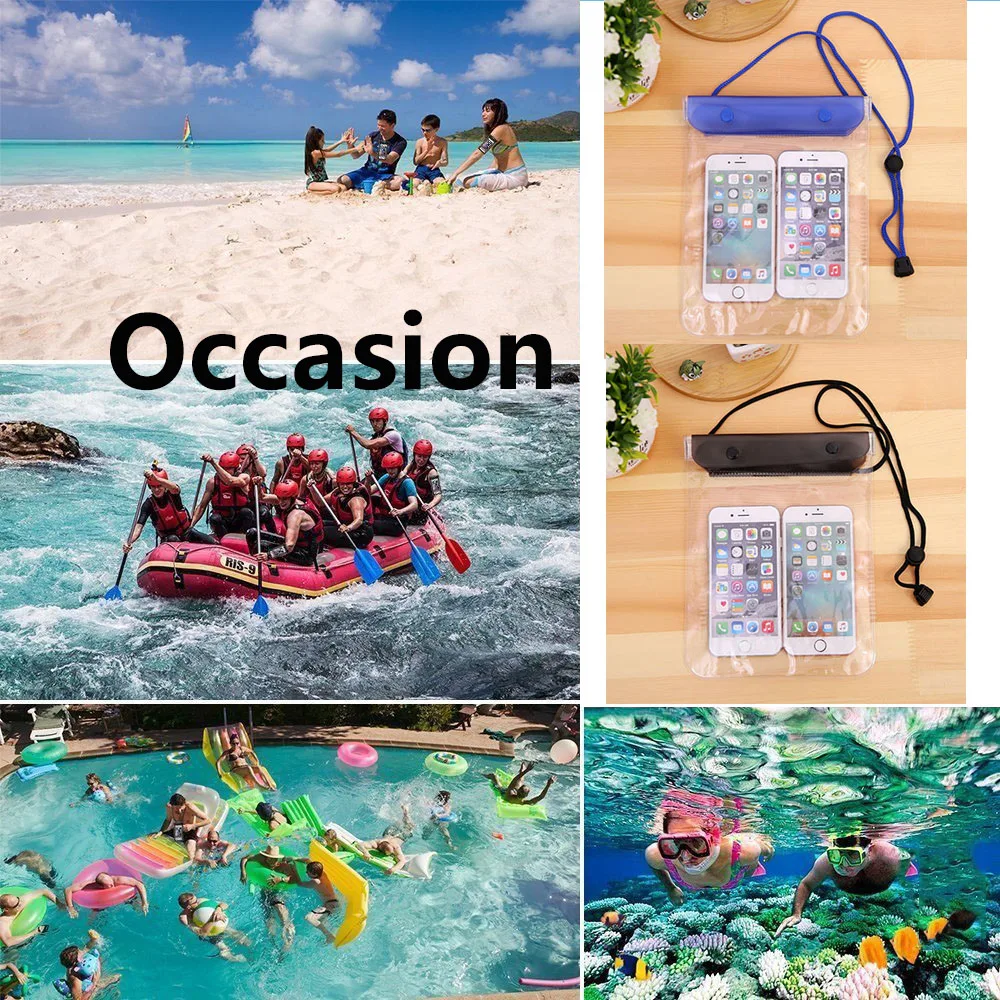 Bolsa seca impermeable para natación, funda de teléfono para viajes en la playa, deportes acuáticos al aire libre