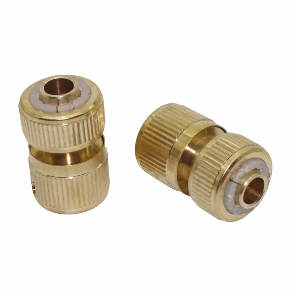 

2 Pcs Garden Brass Connector Water Quick Connector Waterproof Joints Garden Water Pipes Car Wash Water Gun Fittings