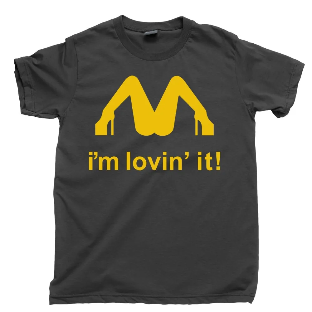 Slash T Shirt Im Lovin It Parody Mclovin New Famous Brand Men Top Tees Top Brand Slim abbigliamento magliette retrò