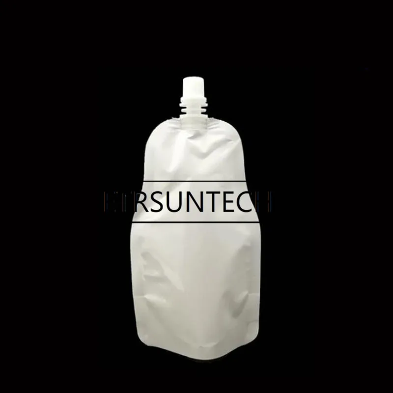 300pcs 250ml White Plastic Packing Bag Juices Liquid Coffee Milk Soy Sauce Bag Drink Spout Pouch Beverage Bag