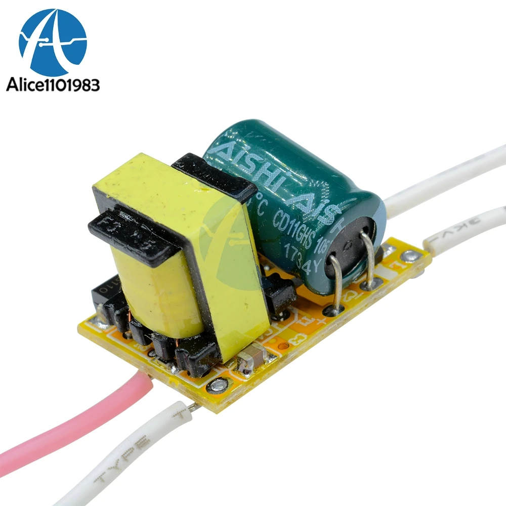 3W 100mA DC 9V-12V LED Light Driver Drive Transfomer Chip Power Supply Transformer AC 85-265V 3W Good Radiating Module Board