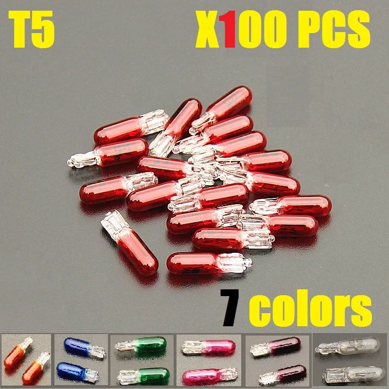

10pcs W2W T5 12V 1.2W clear car interior bulb instrument lights halogen lamp