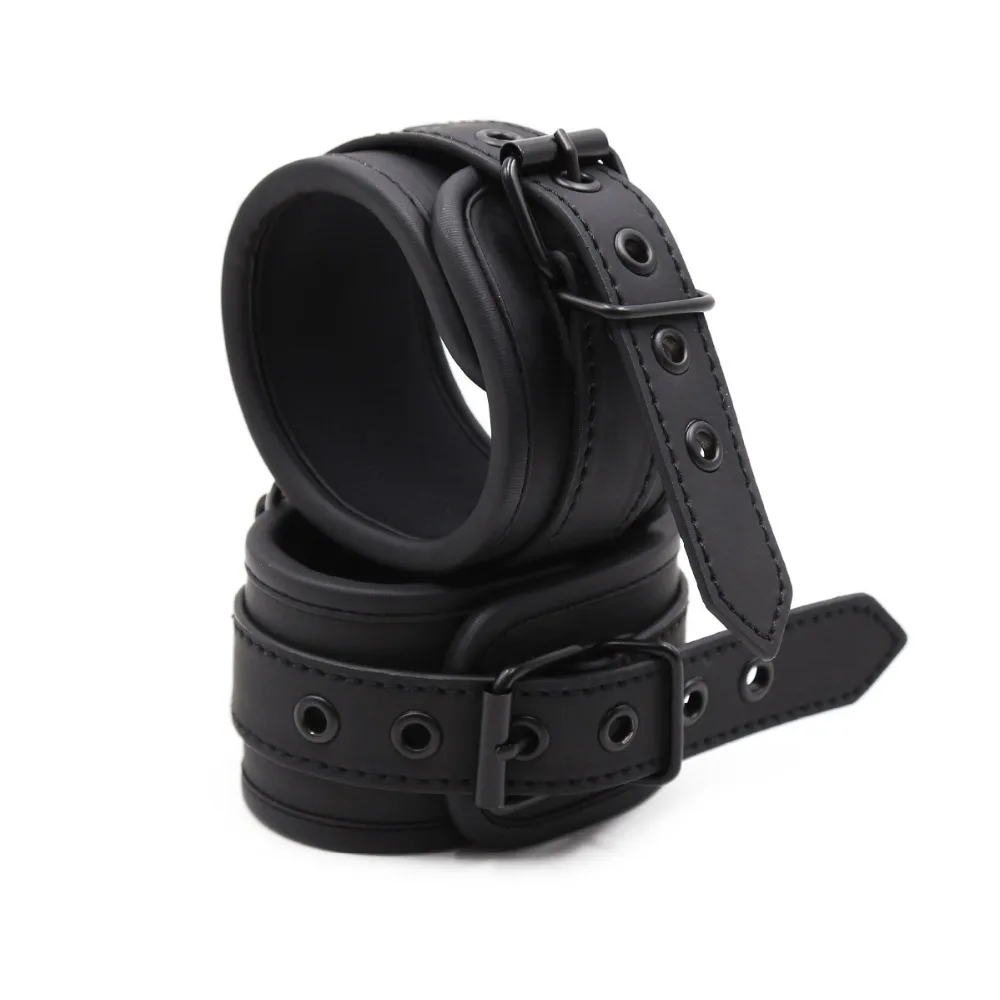 Thierry Adjustable Erotic PU Leather Handcuffs Wrist Ankle Cuffs Bondage Restraints Adult Games BDSM Sex Toys Exotic Accessories