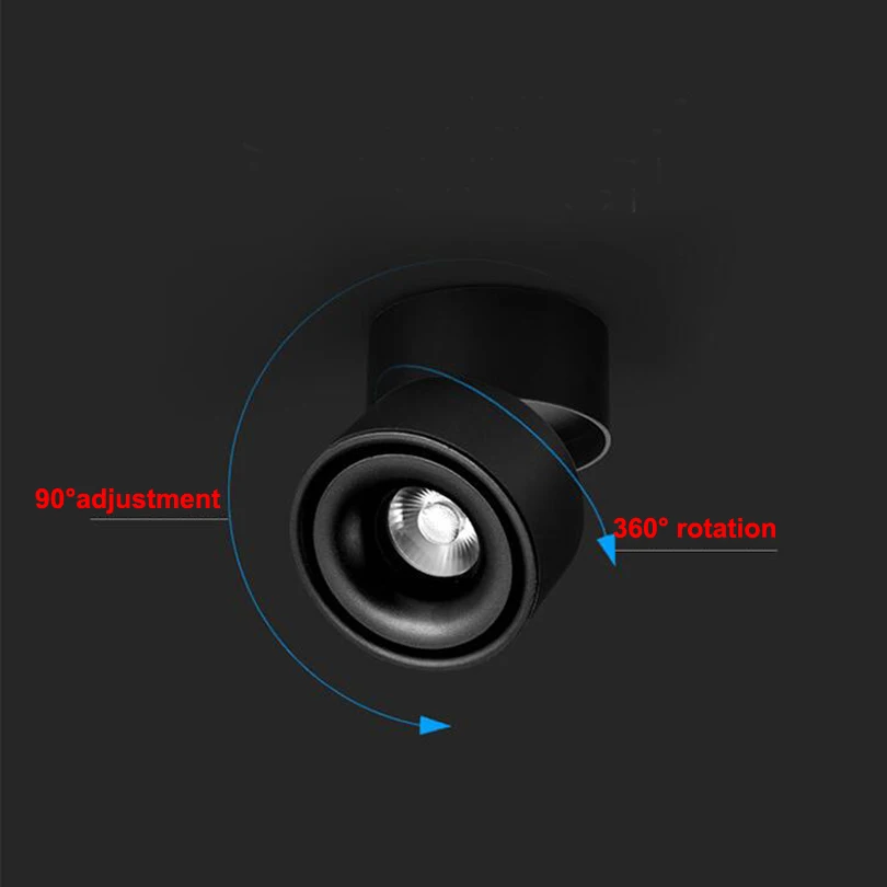 Surface Mounted Mini Embedded  Dimmable COB LED Downlights 5W 7W 360 degree rotation LED Ceiling Lamp Spot Light Downlight